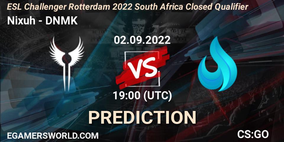 Nixuh - DNMK: Maç tahminleri. 02.09.2022 at 19:00, Counter-Strike (CS2), ESL Challenger Rotterdam 2022 South Africa Closed Qualifier