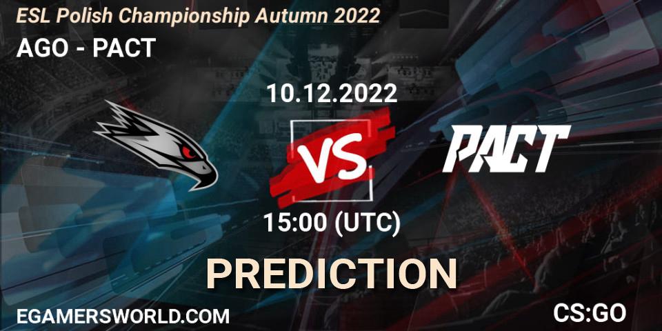 AGO - PACT: Maç tahminleri. 10.12.22, CS2 (CS:GO), ESL Polish Championship Autumn 2022