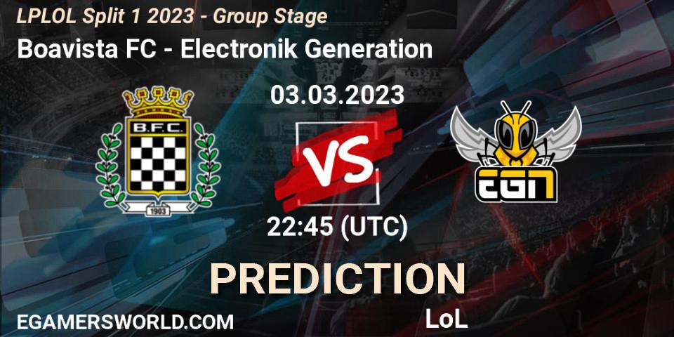 Boavista FC - Electronik Generation: Maç tahminleri. 03.02.2023 at 22:45, LoL, LPLOL Split 1 2023 - Group Stage