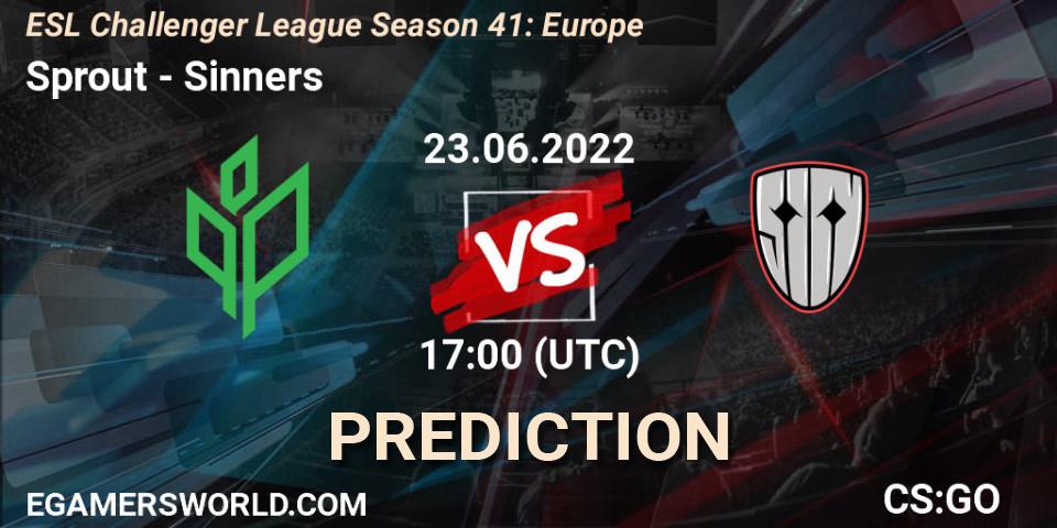 Sprout - Sinners: Maç tahminleri. 23.06.2022 at 17:05, Counter-Strike (CS2), ESL Challenger League Season 41: Europe