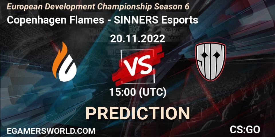 Copenhagen Flames - SINNERS Esports: Maç tahminleri. 20.11.22, CS2 (CS:GO), European Development Championship Season 6