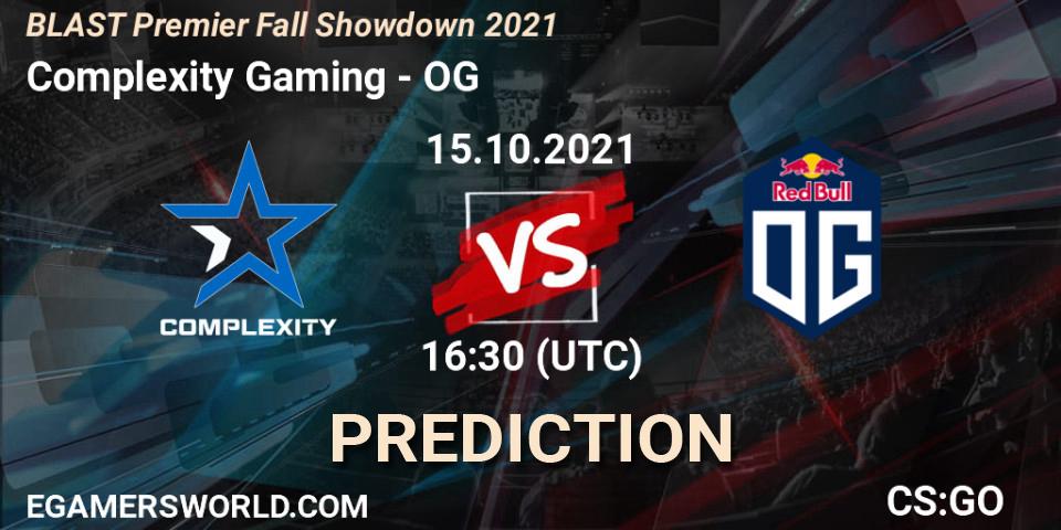 Complexity Gaming - OG: Maç tahminleri. 15.10.2021 at 16:15, Counter-Strike (CS2), BLAST Premier Fall Showdown 2021