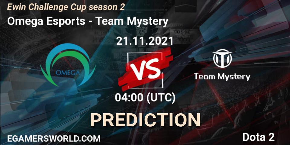 Omega Esports - Team Mystery: Maç tahminleri. 21.11.2021 at 04:22, Dota 2, Ewin Challenge Cup season 2