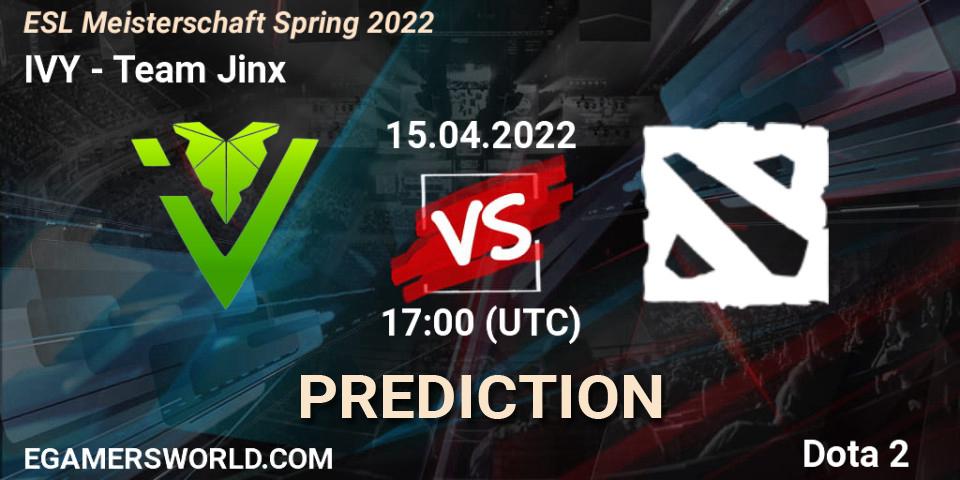IVY - Team Jinx: Maç tahminleri. 22.04.2022 at 18:02, Dota 2, ESL Meisterschaft Spring 2022