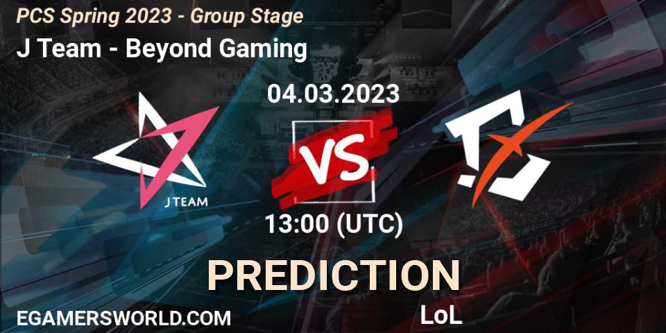 J Team - Beyond Gaming: Maç tahminleri. 12.02.2023 at 13:00, LoL, PCS Spring 2023 - Group Stage