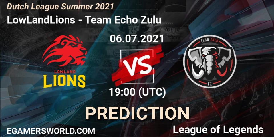 LowLandLions - Team Echo Zulu: Maç tahminleri. 08.06.2021 at 18:15, LoL, Dutch League Summer 2021
