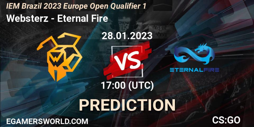 Websterz - Eternal Fire: Maç tahminleri. 28.01.23, CS2 (CS:GO), IEM Brazil Rio 2023 Europe Open Qualifier 1