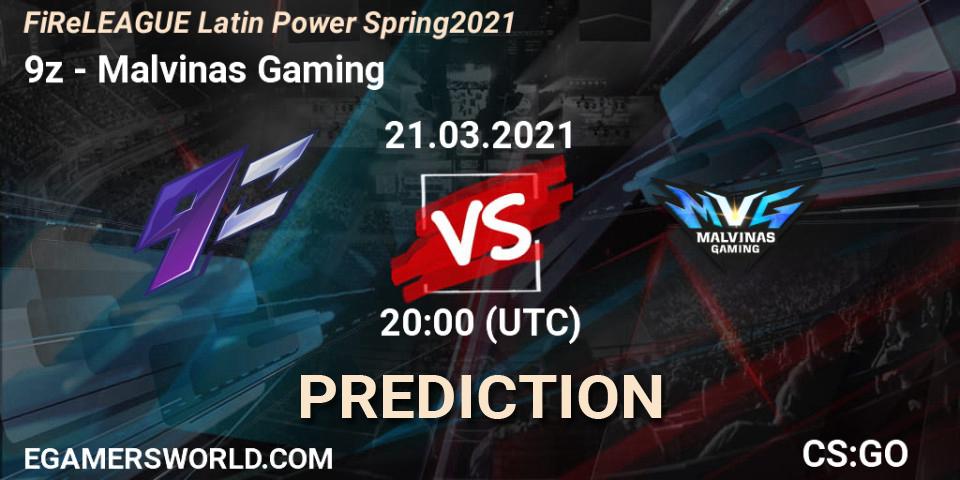 9z - Malvinas Gaming: Maç tahminleri. 21.03.21, CS2 (CS:GO), FiReLEAGUE Latin Power Spring 2021 - BLAST Premier Qualifier