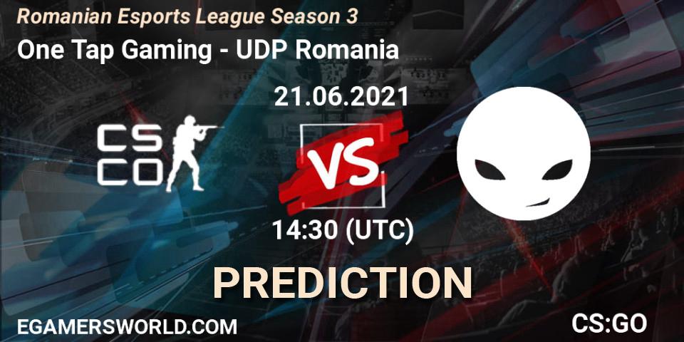 One Tap Gaming - UDP Romania: Maç tahminleri. 21.06.2021 at 14:30, Counter-Strike (CS2), Romanian Esports League Season 3