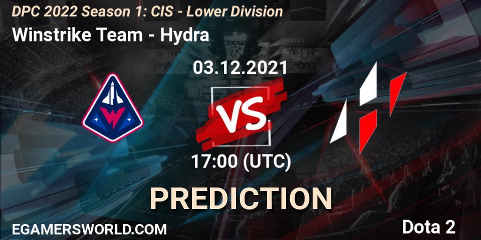 Winstrike Team - Hydra: Maç tahminleri. 03.12.2021 at 17:41, Dota 2, DPC 2022 Season 1: CIS - Lower Division