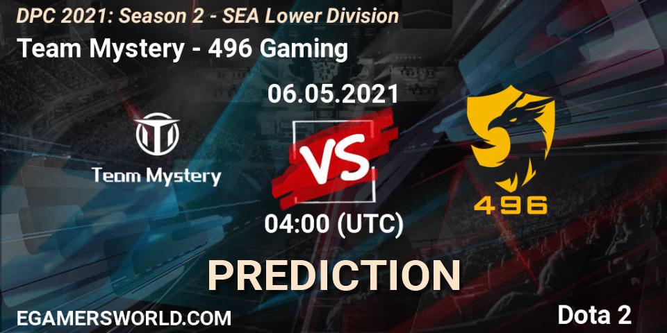 Team Mystery - 496 Gaming: Maç tahminleri. 06.05.2021 at 03:59, Dota 2, DPC 2021: Season 2 - SEA Lower Division