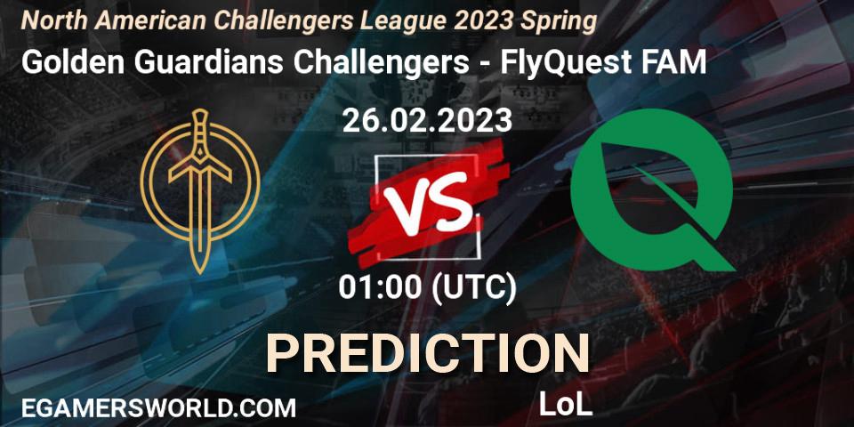 Golden Guardians Challengers - FlyQuest FAM: Maç tahminleri. 26.02.23, LoL, NACL 2023 Spring - Group Stage