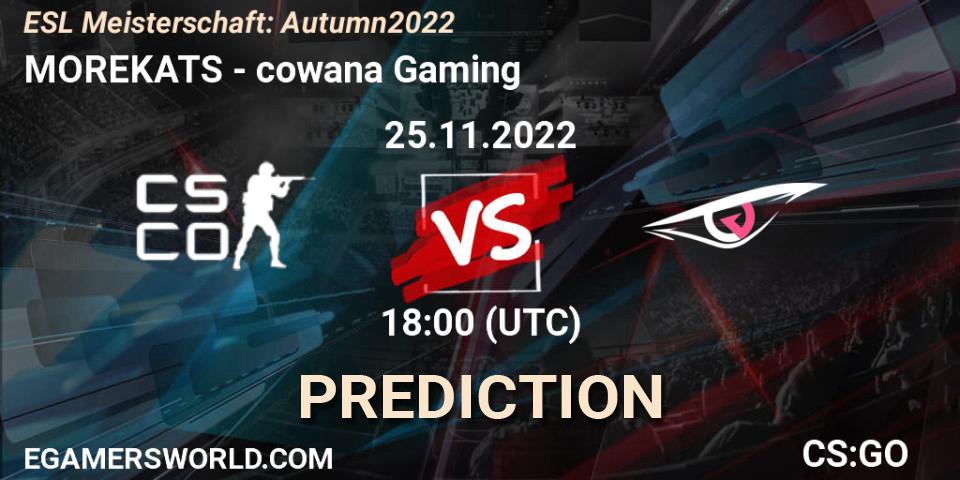 Morekats - cowana Gaming: Maç tahminleri. 25.11.22, CS2 (CS:GO), ESL Meisterschaft: Autumn 2022