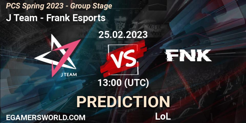 J Team - Frank Esports: Maç tahminleri. 05.02.2023 at 11:45, LoL, PCS Spring 2023 - Group Stage