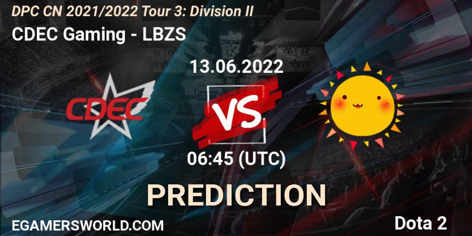 CDEC Gaming - LBZS: Maç tahminleri. 13.06.22, Dota 2, DPC CN 2021/2022 Tour 3: Division II