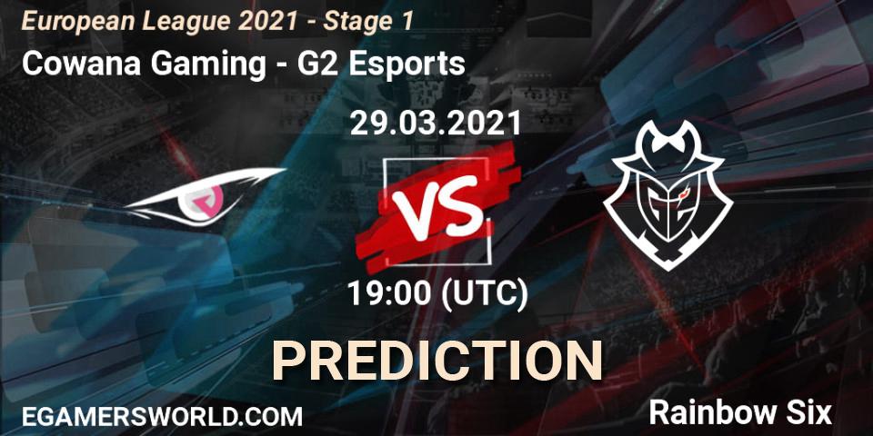 Cowana Gaming - G2 Esports: Maç tahminleri. 29.03.2021 at 19:15, Rainbow Six, European League 2021 - Stage 1
