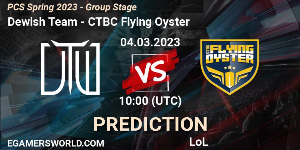 Dewish Team - CTBC Flying Oyster: Maç tahminleri. 12.02.2023 at 12:00, LoL, PCS Spring 2023 - Group Stage