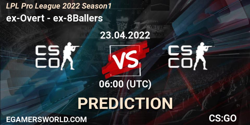 ex-Overt - ex-8Ballers: Maç tahminleri. 23.04.2022 at 06:00, Counter-Strike (CS2), LPL Pro League 2022 Season 1