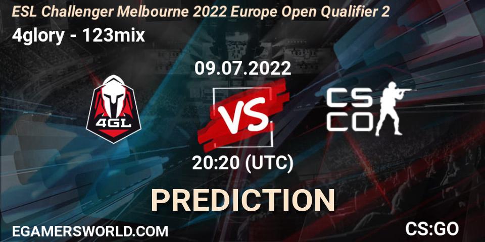 4glory - 123mix: Maç tahminleri. 09.07.2022 at 20:20, Counter-Strike (CS2), ESL Challenger Melbourne 2022 Europe Open Qualifier 2