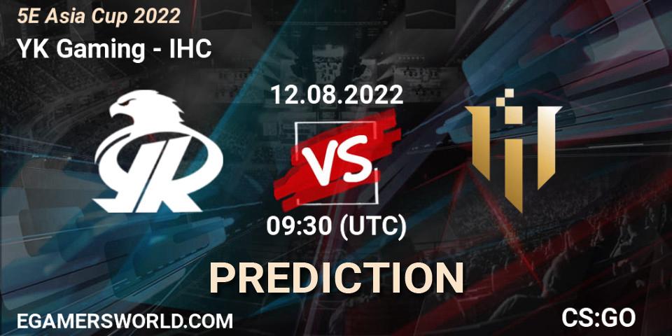 YK Gaming - IHC: Maç tahminleri. 12.08.2022 at 09:30, Counter-Strike (CS2), 5E Asia Cup 2022