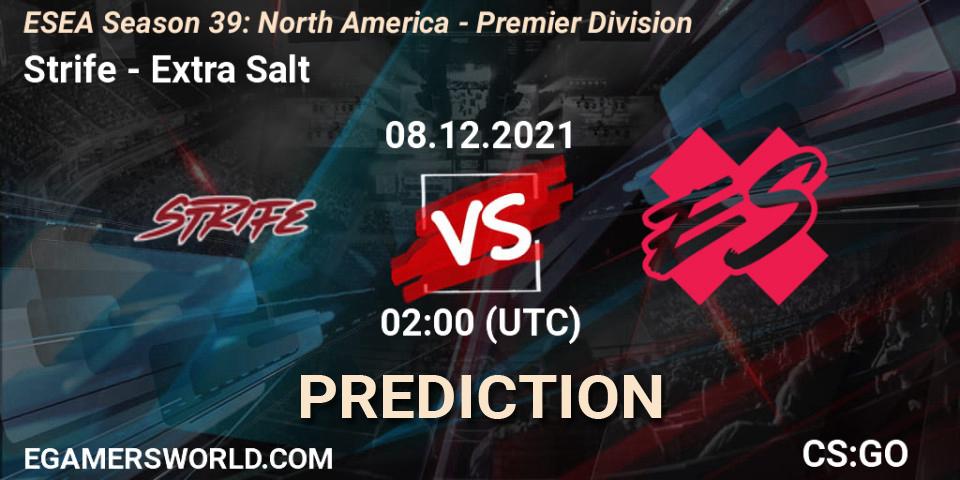 Strife - Extra Salt: Maç tahminleri. 08.12.2021 at 02:00, Counter-Strike (CS2), ESEA Season 39: North America - Premier Division