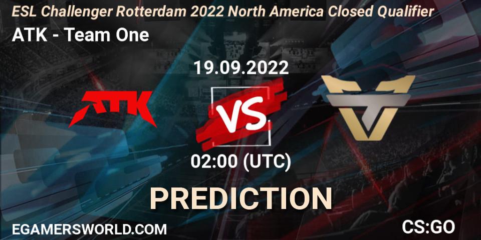 ATK - Team One: Maç tahminleri. 19.09.22, CS2 (CS:GO), ESL Challenger Rotterdam 2022 North America Closed Qualifier
