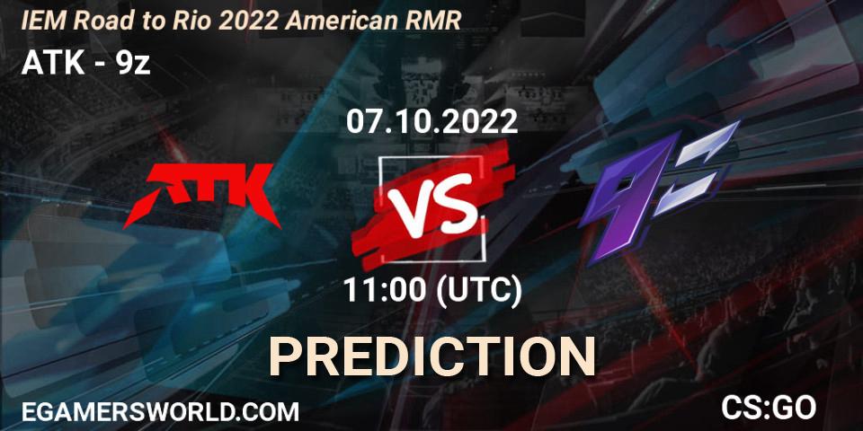 ATK - 9z: Maç tahminleri. 07.10.2022 at 11:00, Counter-Strike (CS2), IEM Road to Rio 2022 American RMR