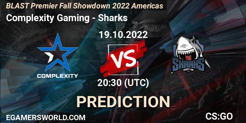 Complexity Gaming - Sharks: Maç tahminleri. 19.10.2022 at 22:00, Counter-Strike (CS2), BLAST Premier Fall Showdown 2022 Americas