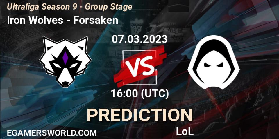 Iron Wolves - Forsaken: Maç tahminleri. 07.03.23, LoL, Ultraliga Season 9 - Group Stage