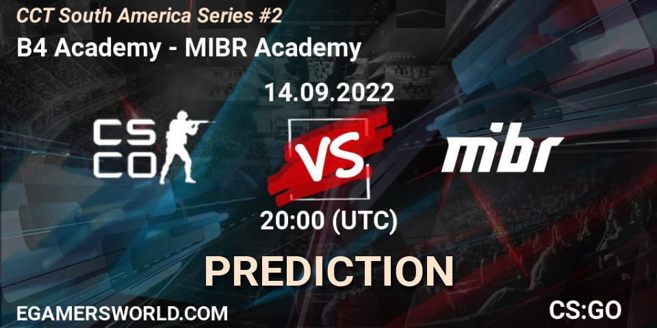 B4 Academy - MIBR Academy: Maç tahminleri. 14.09.2022 at 20:00, Counter-Strike (CS2), CCT South America Series #2