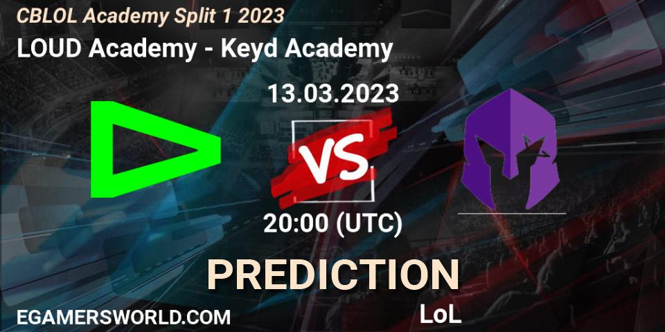 LOUD Academy - Keyd Academy: Maç tahminleri. 13.03.2023 at 20:00, LoL, CBLOL Academy Split 1 2023