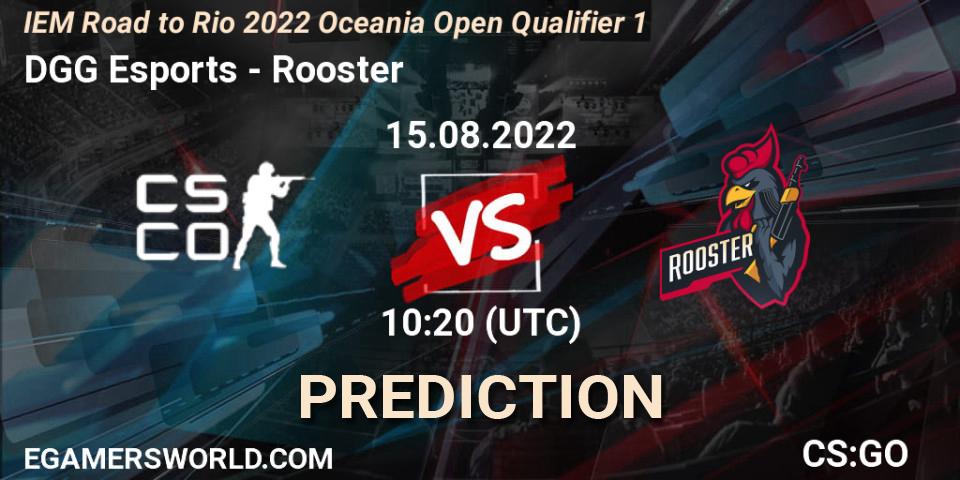 DGG Esports - Rooster: Maç tahminleri. 15.08.2022 at 10:20, Counter-Strike (CS2), IEM Road to Rio 2022 Oceania Open Qualifier 1
