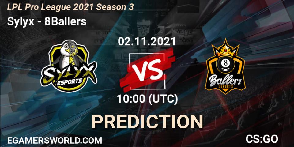 Sylyx - 8Ballers: Maç tahminleri. 02.11.2021 at 10:00, Counter-Strike (CS2), LPL Pro League 2021 Season 3