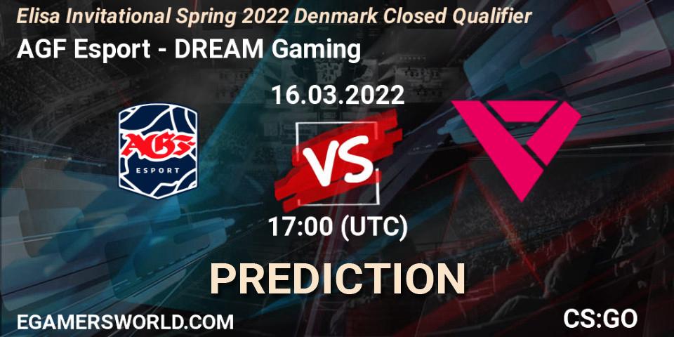 AGF Esport - DREAM Gaming: Maç tahminleri. 16.03.22, CS2 (CS:GO), Elisa Invitational Spring 2022 Denmark Closed Qualifier