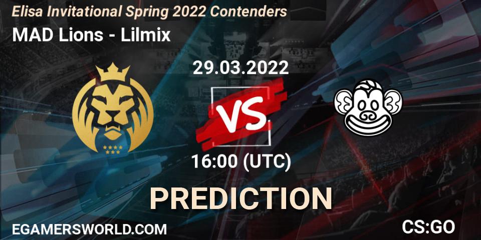 MAD Lions - Lilmix: Maç tahminleri. 29.03.2022 at 16:00, Counter-Strike (CS2), Elisa Invitational Spring 2022 Contenders