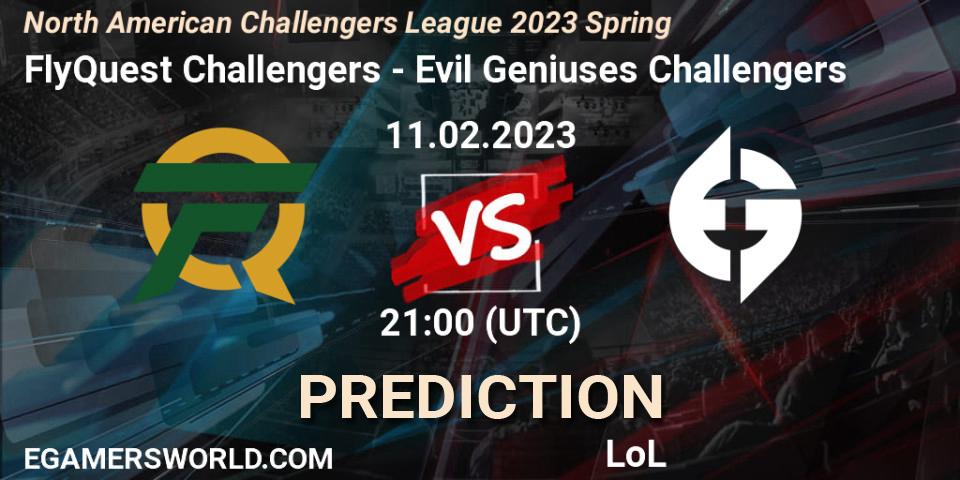 FlyQuest Challengers - Evil Geniuses Challengers: Maç tahminleri. 11.02.2023 at 21:00, LoL, NACL 2023 Spring - Group Stage