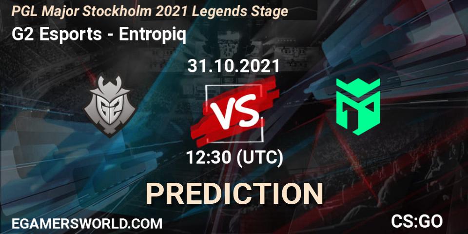 G2 Esports - Entropiq: Maç tahminleri. 31.10.2021 at 12:45, Counter-Strike (CS2), PGL Major Stockholm 2021 Legends Stage
