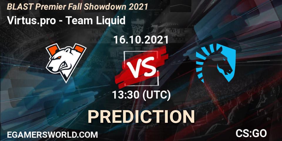 Virtus.pro - Team Liquid: Maç tahminleri. 16.10.2021 at 17:45, Counter-Strike (CS2), BLAST Premier Fall Showdown 2021