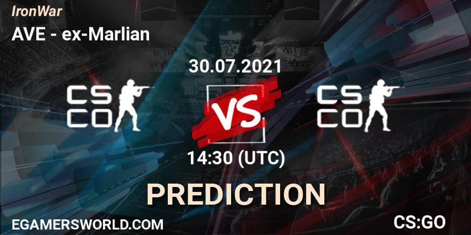 AVE - ex-Marlian: Maç tahminleri. 30.07.2021 at 14:40, Counter-Strike (CS2), IronWar