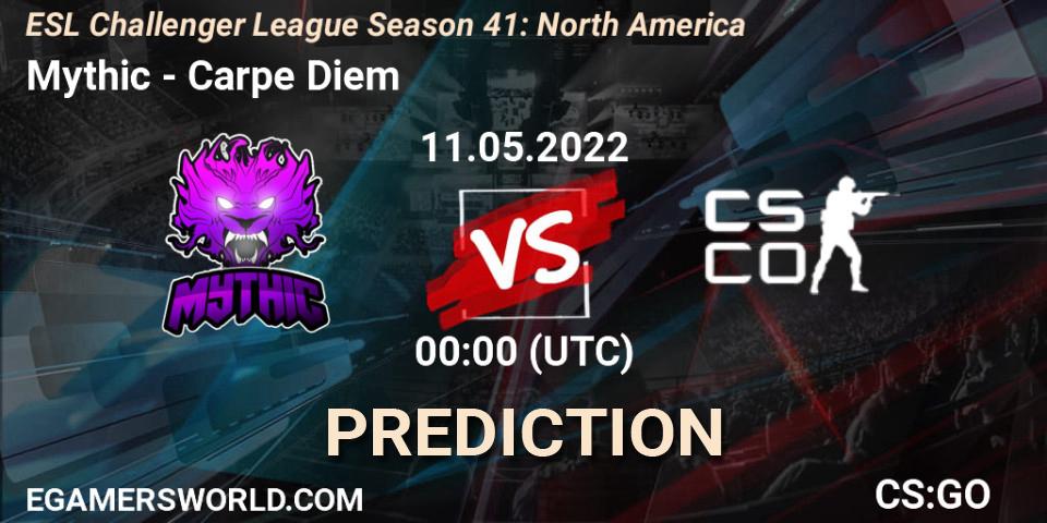 Mythic - Carpe Diem: Maç tahminleri. 11.05.2022 at 00:00, Counter-Strike (CS2), ESL Challenger League Season 41: North America