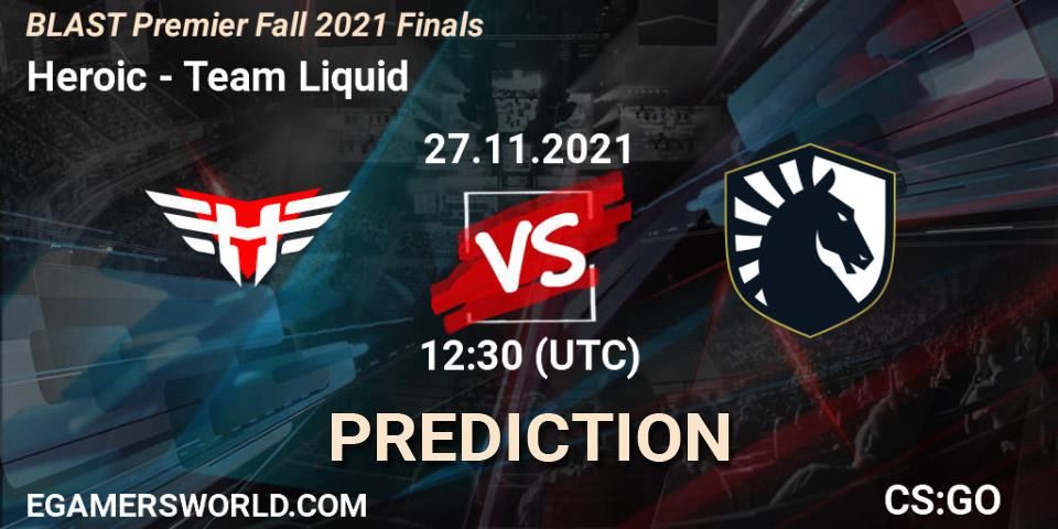 Heroic - Team Liquid: Maç tahminleri. 27.11.2021 at 12:30, Counter-Strike (CS2), BLAST Premier Fall 2021 Finals