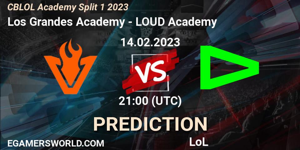 Los Grandes Academy - LOUD Academy: Maç tahminleri. 14.02.2023 at 21:00, LoL, CBLOL Academy Split 1 2023