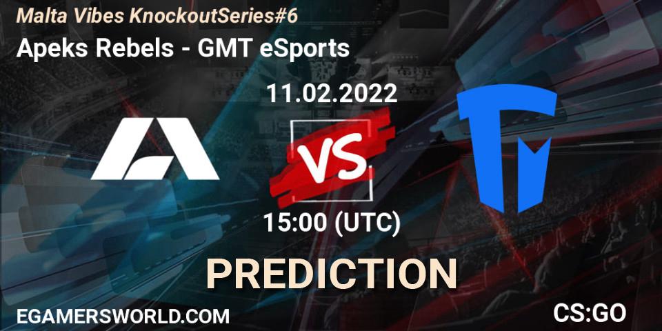Apeks Rebels - GMT eSports: Maç tahminleri. 11.02.2022 at 15:00, Counter-Strike (CS2), Malta Vibes Knockout Series #6