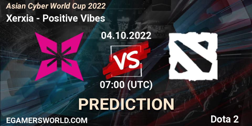 Xerxia - Positive Vibes: Maç tahminleri. 04.10.2022 at 07:06, Dota 2, Asian Cyber World Cup 2022