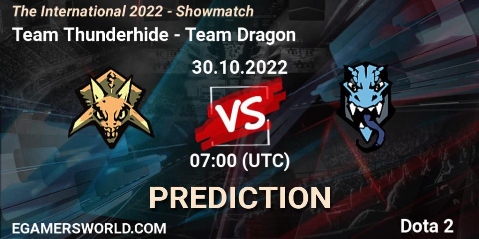 Team Thunderhide - Team Dragon: Maç tahminleri. 30.10.22, Dota 2, The International 2022 - Showmatch