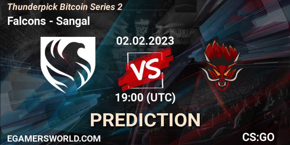 Falcons - Sangal: Maç tahminleri. 02.02.23, CS2 (CS:GO), Thunderpick Bitcoin Series 2