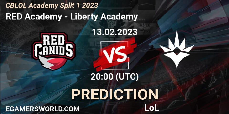 RED Academy - Liberty Academy: Maç tahminleri. 13.02.2023 at 20:00, LoL, CBLOL Academy Split 1 2023