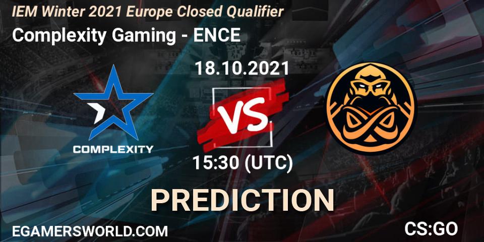 Complexity Gaming - ENCE: Maç tahminleri. 18.10.2021 at 15:30, Counter-Strike (CS2), IEM Winter 2021 Europe Closed Qualifier