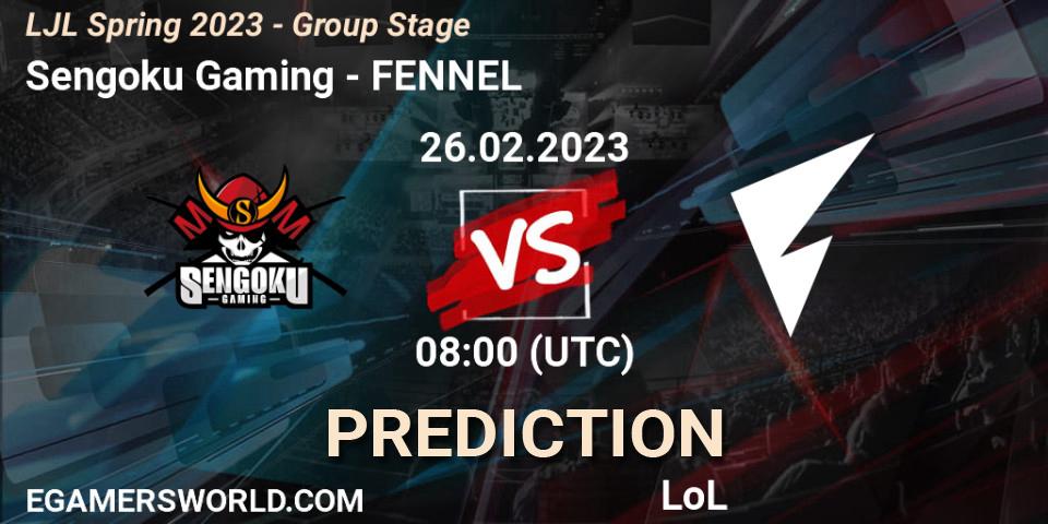 Sengoku Gaming - FENNEL: Maç tahminleri. 26.02.2023 at 08:00, LoL, LJL Spring 2023 - Group Stage