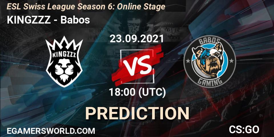 KINGZZZ - Babos: Maç tahminleri. 23.09.2021 at 18:00, Counter-Strike (CS2), ESL Swiss League Season 6: Online Stage